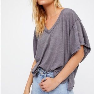 Free People distressed top in lilac
